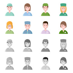 Vector design of medical and clinic sign. Collection of medical and profession stock symbol for web.