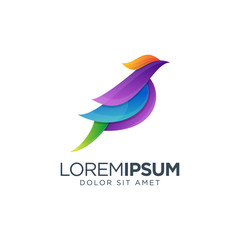Colorful Bird Logo Design