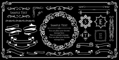 Print Beautiful decorative material with a sense of quality. Decoration. greeting card. Premium decoration. Ticket design. Antique ruled lines. High-quality box border. Design template.