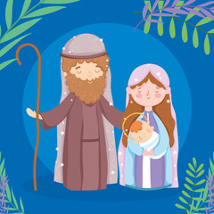 mary joseph and baby jesus manger nativity, merry christmas