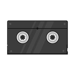 Vector illustration of videotape and reel logo. Web element of videotape and videocassette stock symbol for web.