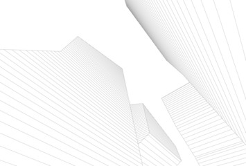 Obraz na płótnie Canvas city architecture abstract 3d illustration