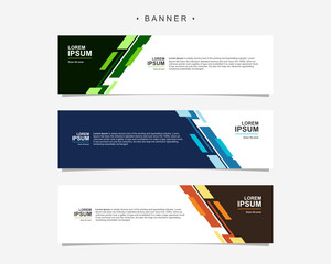 Banner background design abstract vector template. Set of banner background isolated vector for print, display, promotion and advertisement.
