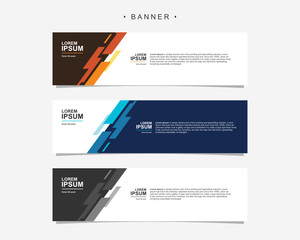 Banner background design abstract vector template. Set of banner background isolated vector for print, display, promotion and advertisement.