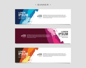 Banner background design abstract vector template. Set of banner background isolated vector for print, display, promotion and advertisement.