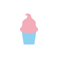 Isolated sweet muffin icon flat design