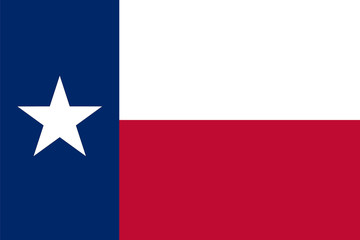 Texas flag. Simple stock vector illustration eps10. Cut out