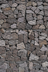 Large gabion wall