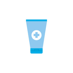 Isolated medical cream icon flat design