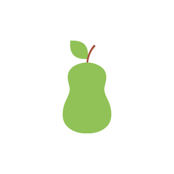 Isolated pear icon flat design