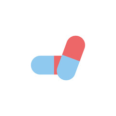 Isolated medical pills icon flat design