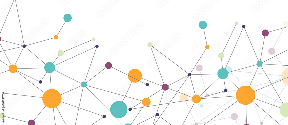 Poster line points connections geometric abstract background.