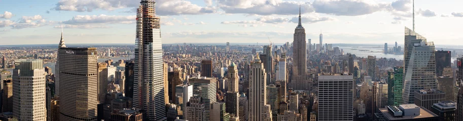 Foto op Aluminium Panoramisch uitzicht op Midtown Manhattan vanaf Top of the Rock © Euqirneto