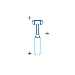 Isolated medical hammer icon line design