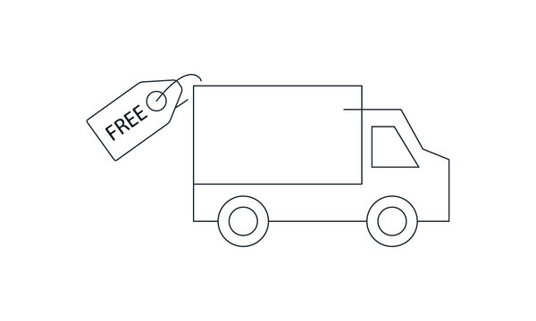 Free delivery icon symbol design vector image