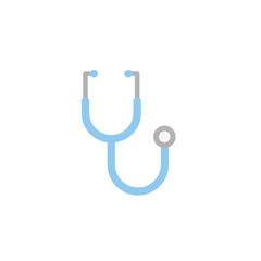 Isolated medical stethoscope icon flat design