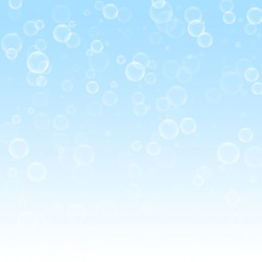 Random soap bubbles abstract background. Blowing b