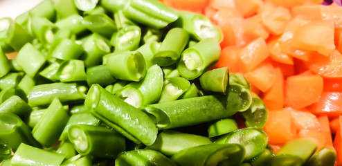 Copped beans and carrot