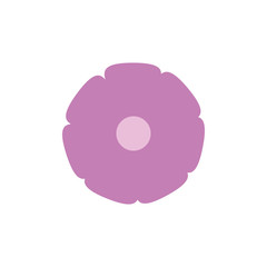 Isolated flower icon flat design
