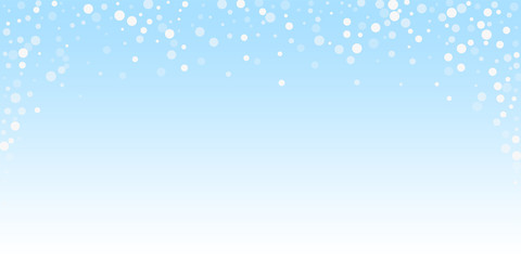 White dots Christmas background. Subtle flying sno