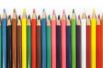 colored pencils, abstract background. macro shot.