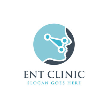 ENT Ear Nose Throat Clinic Logo Icon Vector