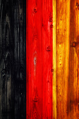 Germany flag on the wooden surface