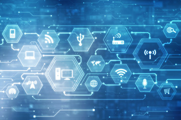 Digital Abstract technology background,2d illustration