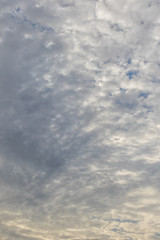 Clouds and blue sky image for background use with copy space