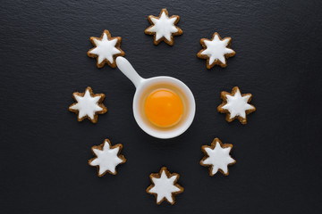 star cookies like a clock, concept image baking time