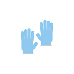 Isolated medical gloves icon flat design