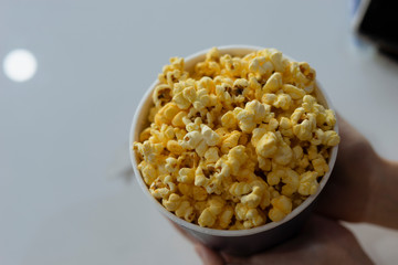 popcorn in a bowl
