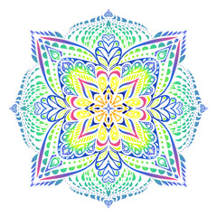 Oriental style mandala. Gentle and light colors.