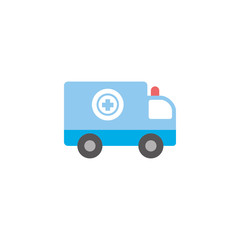 Isolated medical ambulance icon flat design