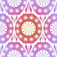 Decorative Floral Ornament. Seamless Pattern. Vector Illustration. Tribal Ethnic Arabic, Indian, Motif. Print Cloth, Clothes, Banner, Cover, Card, Fashio, interior, Website, Wrapper.