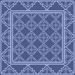 Decorative pattern for fashion print. Sample tablecloth or bandanna design. Vector illustration