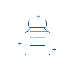 Isolated medical medicine jar icon line design