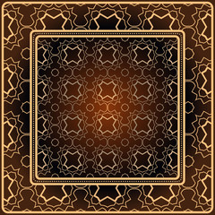 Decorative print with geometric pattern. Vector illustration