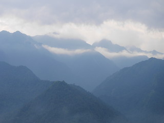 aerial view of the mountains