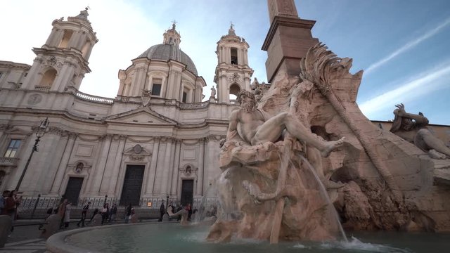 Roma, Italia, piazza navona, Bernini, fontana dei quattro fiumi