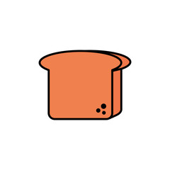 Isolated bread icon fill design