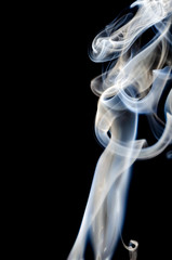 smoke on a black background