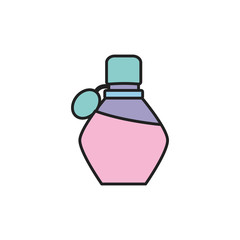 Isolated perfum bottle fill design
