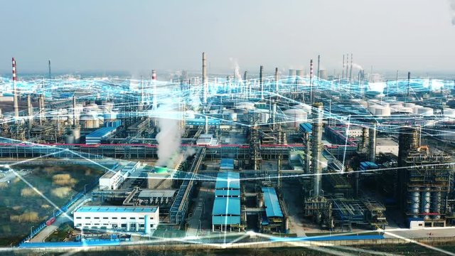 Smart factory concept. Communication network. INDUSTRY4.0