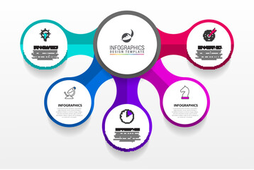 Infographic design template. Creative concept with 5 steps