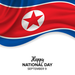 Vector festive illustration of independence day in North Korea  celebration on September 9. vector design elements of the national day. holiday graphic icons. National day