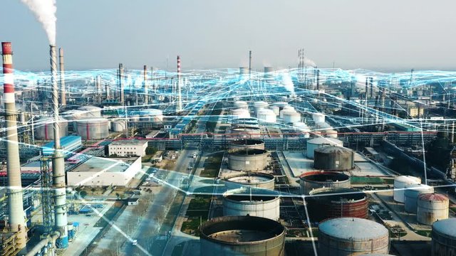 Smart factory concept. Communication network. INDUSTRY4.0