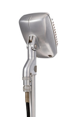 Vintage microphone on white background (Shure 51)