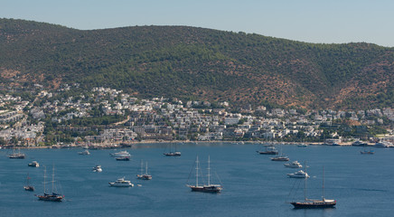 Charteryachten im Hafen von Bodrum auf der Insel T&uuml;rkei
