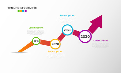 Timeline Infographic presentation template vector for business or organization.